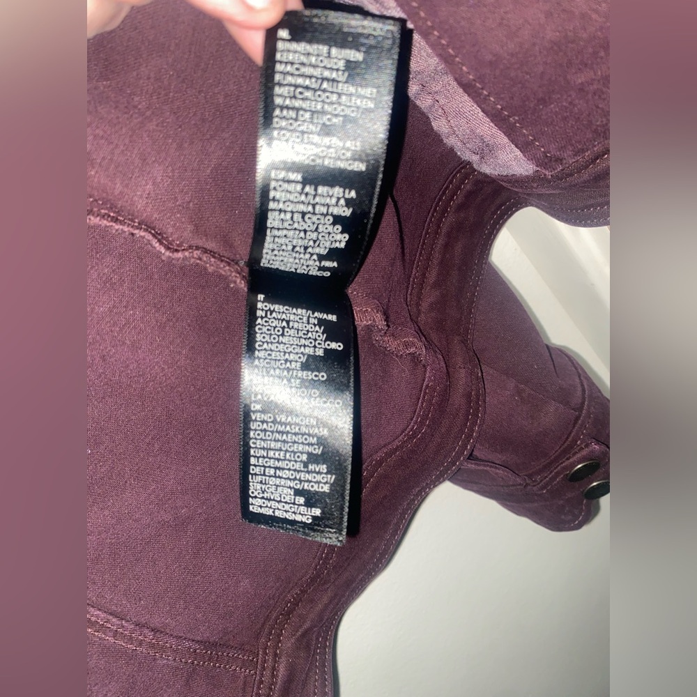 Liverpool | Women’s Medium | Denim Jacket | Stretch | Deep Burgundy Purple - Picture 6 of 16